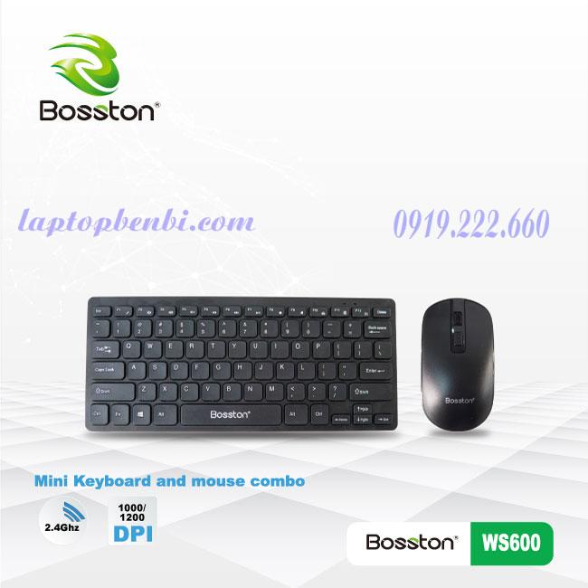 Combo chuột và bàn phím ko dây Bosston WS600 | Bộ combo mouse & Keyboard wireless