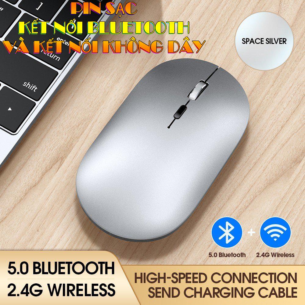 Chuột Không Dây X2 đa năng, kết nối Bluetooth hoặc Wireless 2.4G, Tĩnh Âm, Hỗ Trợ Laptop, Máy Tính Bảng, PC, Điện Thoại