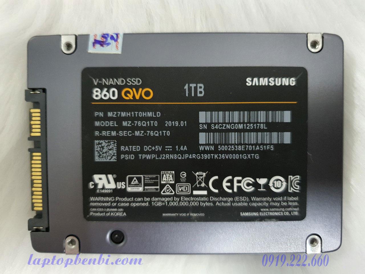 Ổ cứng laptop SSD Samsung 860 QVO 1TB 2.5