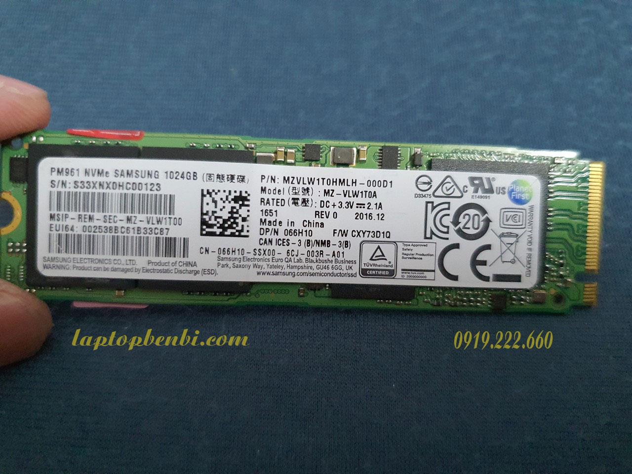 Ổ cứng laptop SSD M.2 2280 NVME 1TB Samsung | SSD Samsung PM961 1TB NVME M2 2280