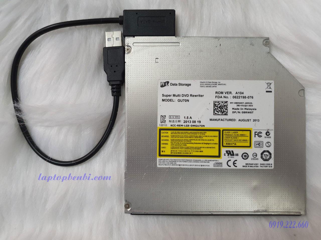 Combo Ổ đĩa dvd laptop và cáp DVD to USB tiện lợi dùng được cho laptop và máy bàn PC
